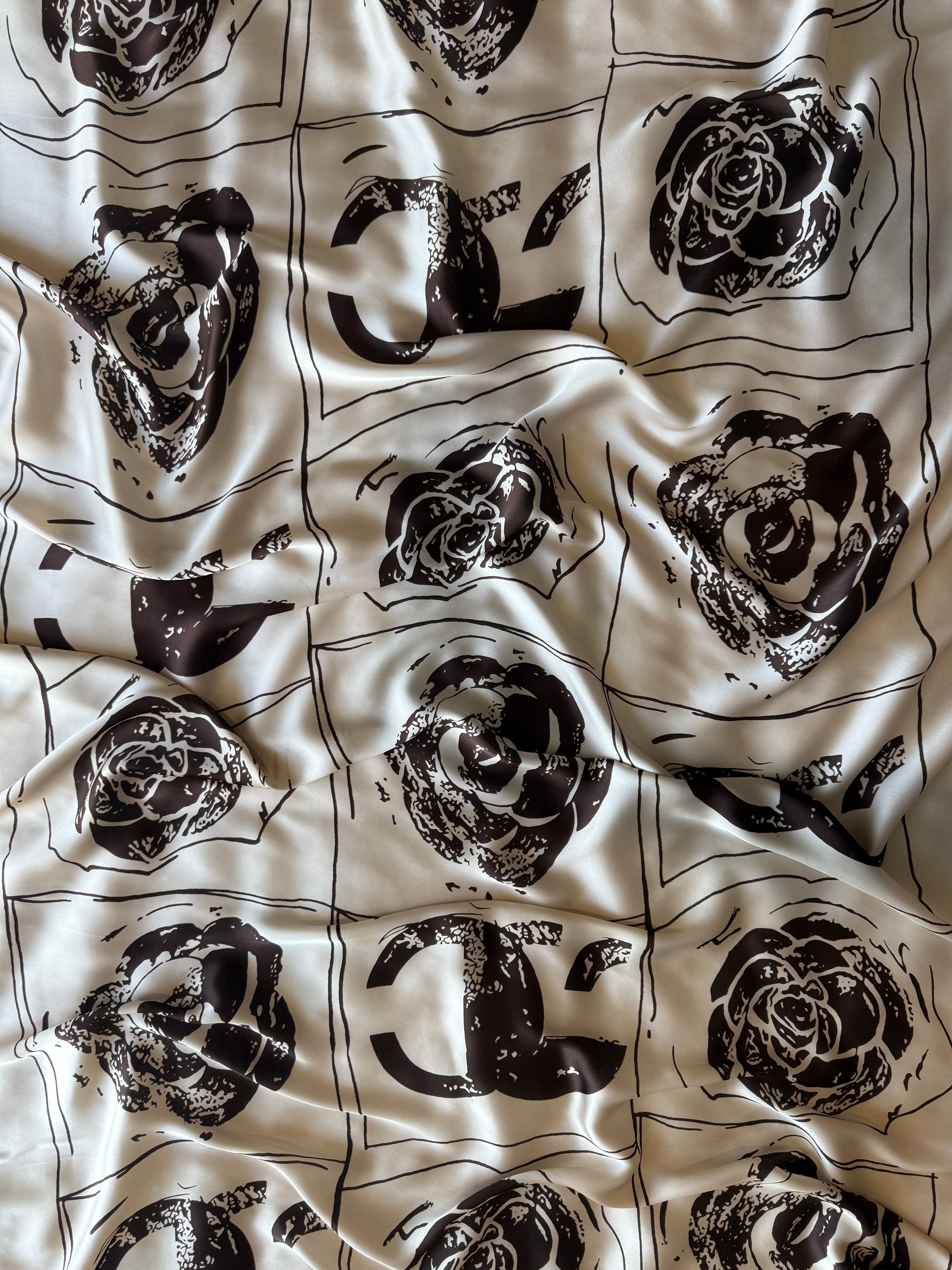 Silk blend scarf beige base with brown print,nzshawls, scaves in nz, pashmina nz ,Women’s scarf, scarves nz, scarfs nz