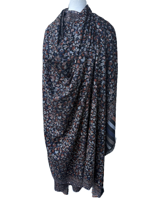 Men’s Kani Pashmina Shawl, Traditional Kashmiri Kani Shawl for Men,Elegant Men’s Winter Shawl, Pure Pashmina Kani Weave, Kashmir Made